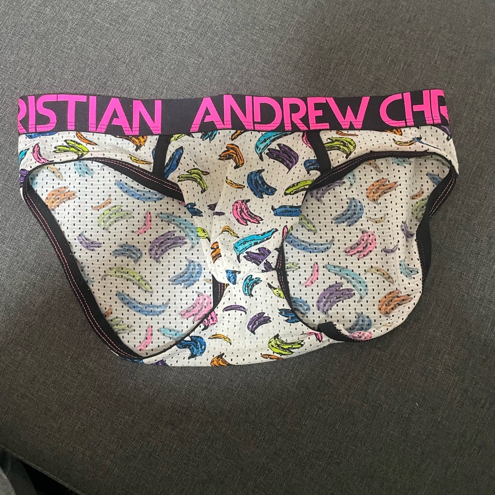 Andrew Christian mesh banana briefs medium